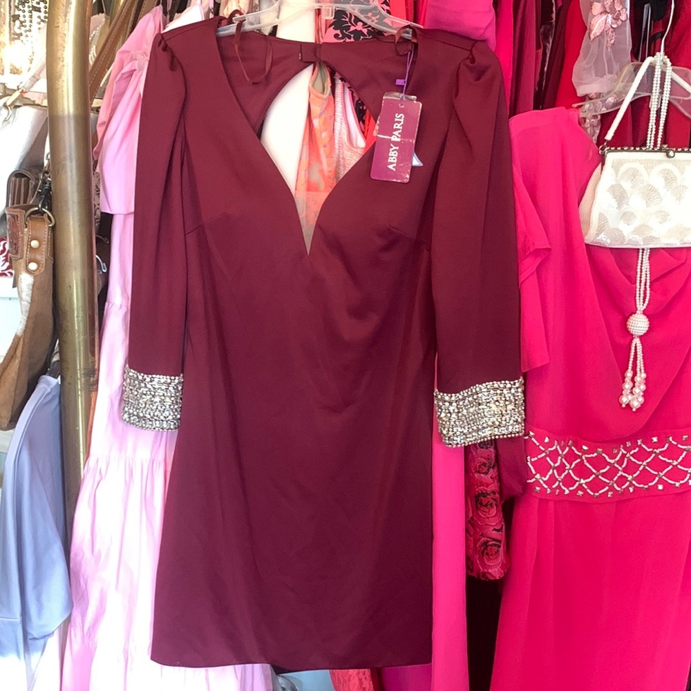 beautiful maroon dress